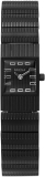 Breda 'Groove' Black Plated Stainless Steel and Metal Bracelet Watch - 16 MM