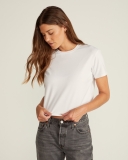 Bylt Essential Cropped Crew - White