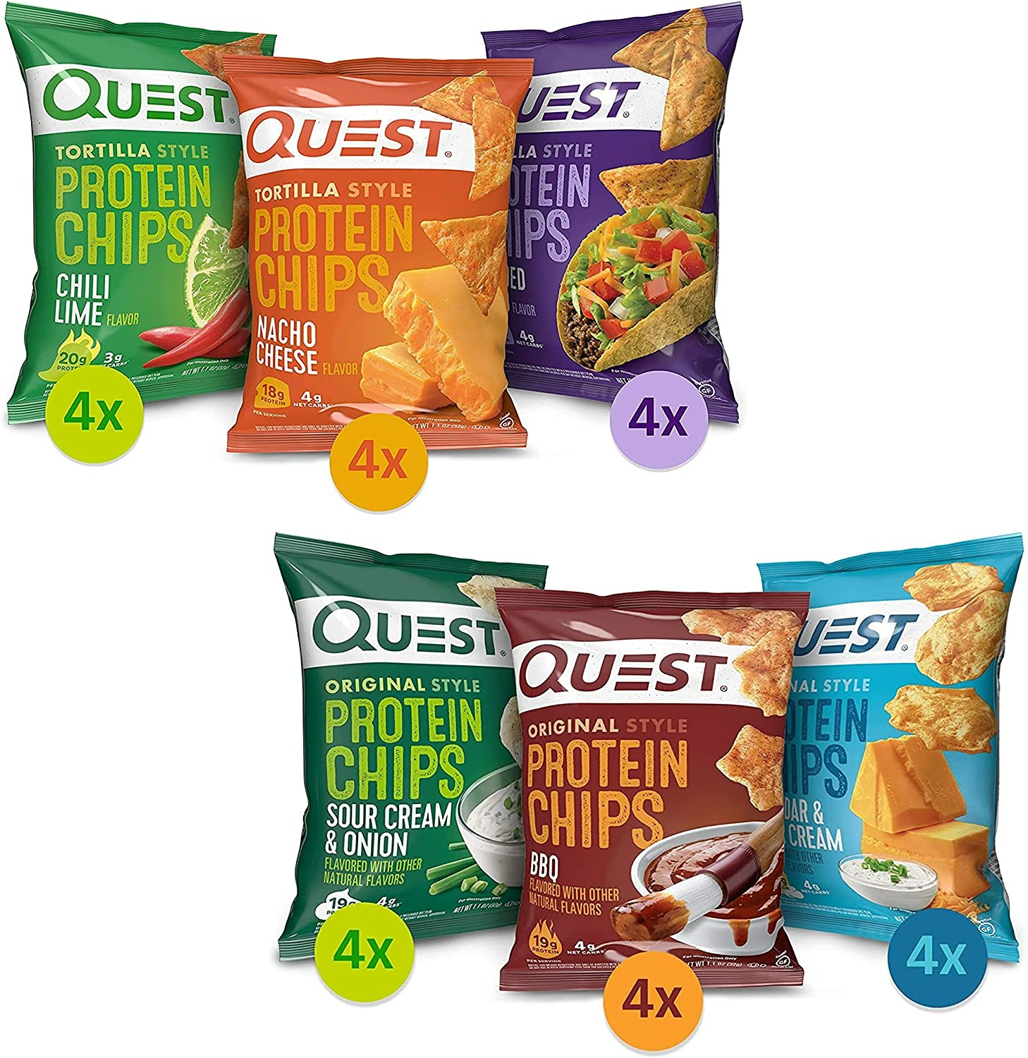 Quest Nutrition Protein Chips Variety Pack Bundle - 24 Paket