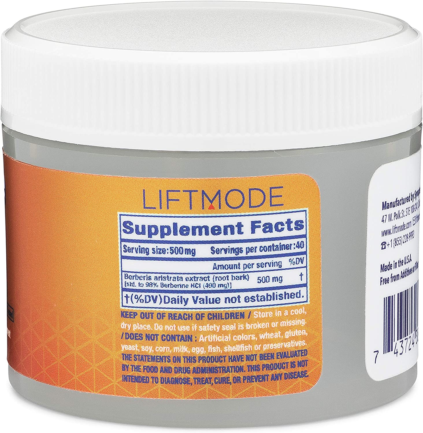Liftmode Beberine HCL Extract Powder - 20 g