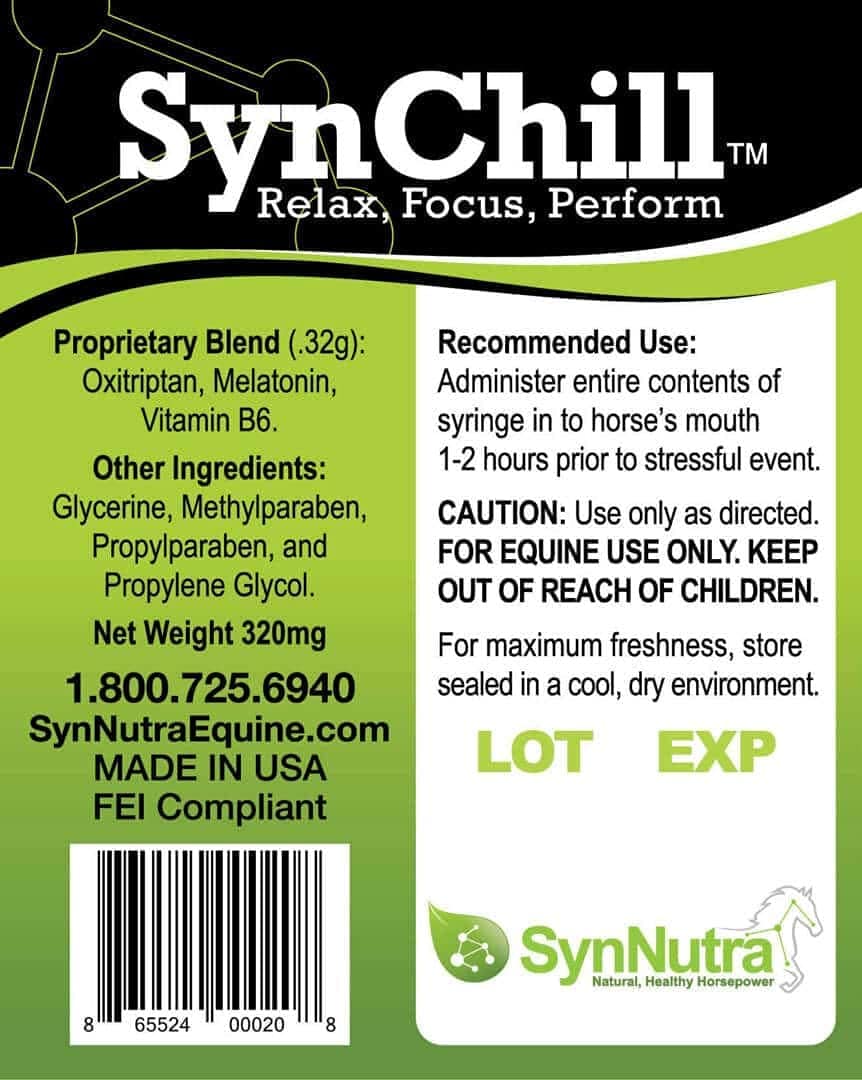 SynChill Oral Horse Calming Gel - 12 Count