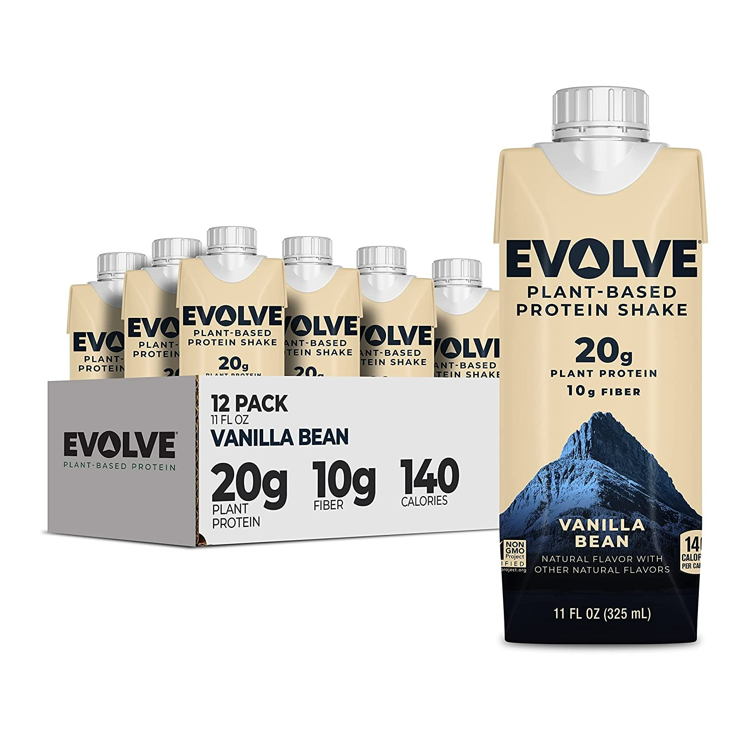 Evolve Plant Based Protein Shake - Vanilla Bean - 11 Fl Oz - 12'li Paket