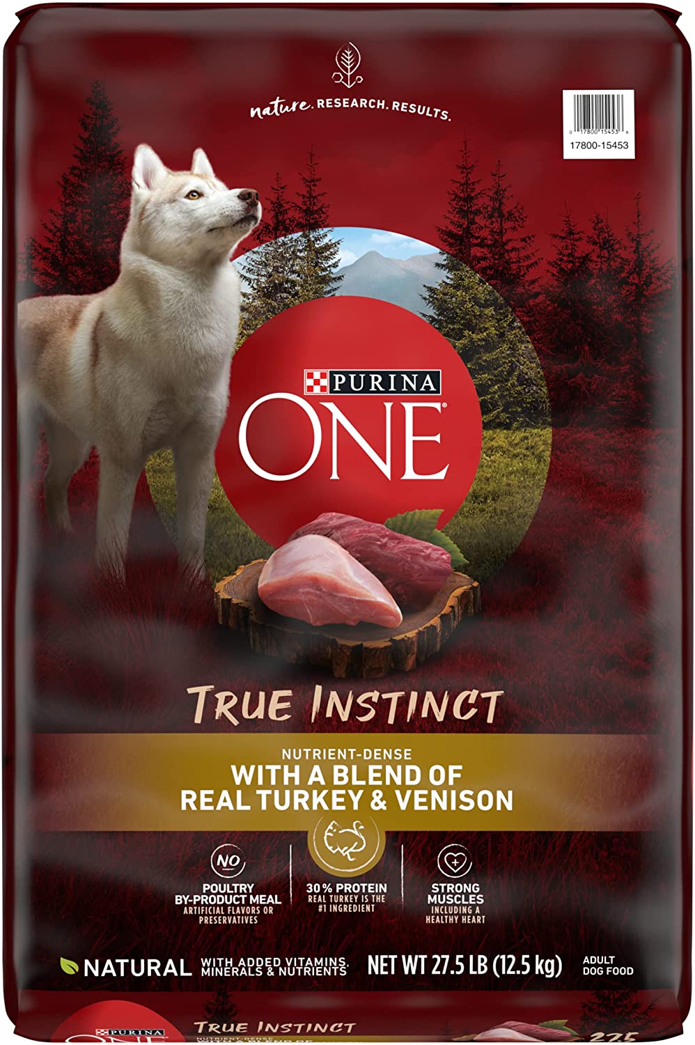 Purina One High Protein Natural Dry Dog Food True Instinct - 12.5 kg