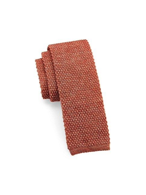 Brunello Cucinelli Cotton & Linen-Blend Knit Tie